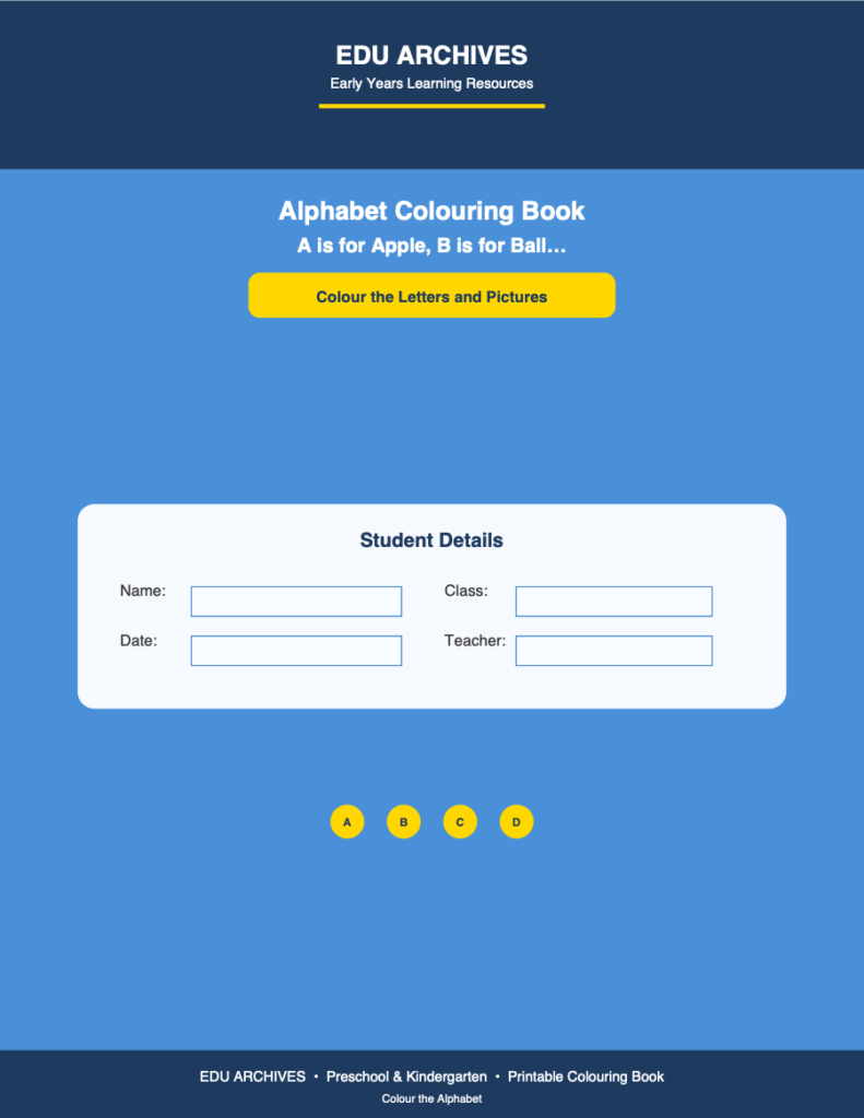 Cover of Alphabet Colouring Book