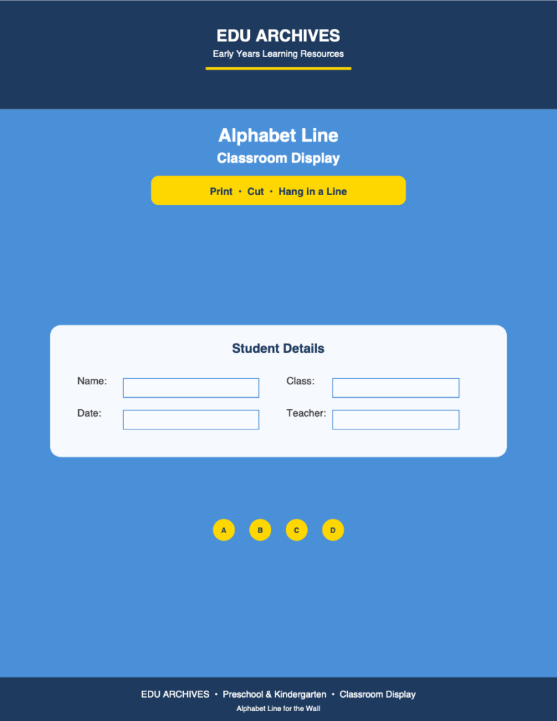 Cover of Alphabet Line Classroom Display