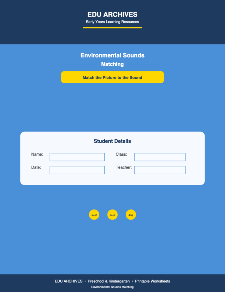 Cover of Environmental Sounds Matching