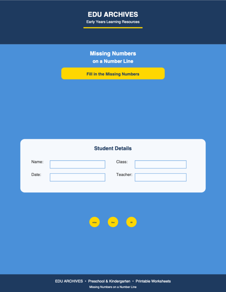 Cover of Missing Numbers on a Number Line