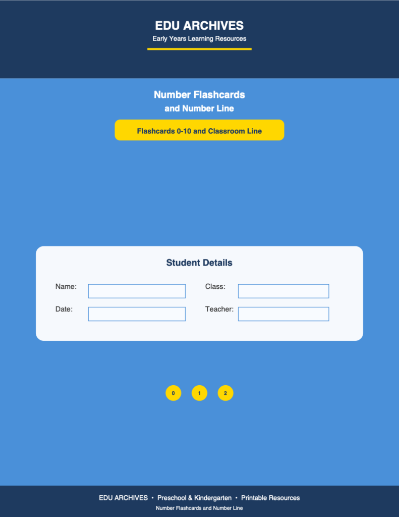 Cover of Number Flashcards and Number Line