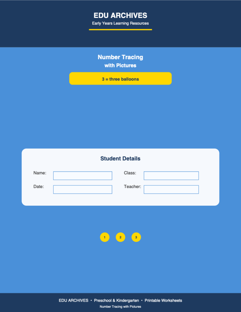 Cover of Number Tracing with Pictures