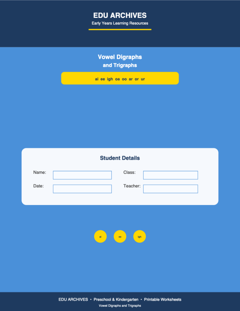 Cover of Vowel Digraphs and Trigraphs