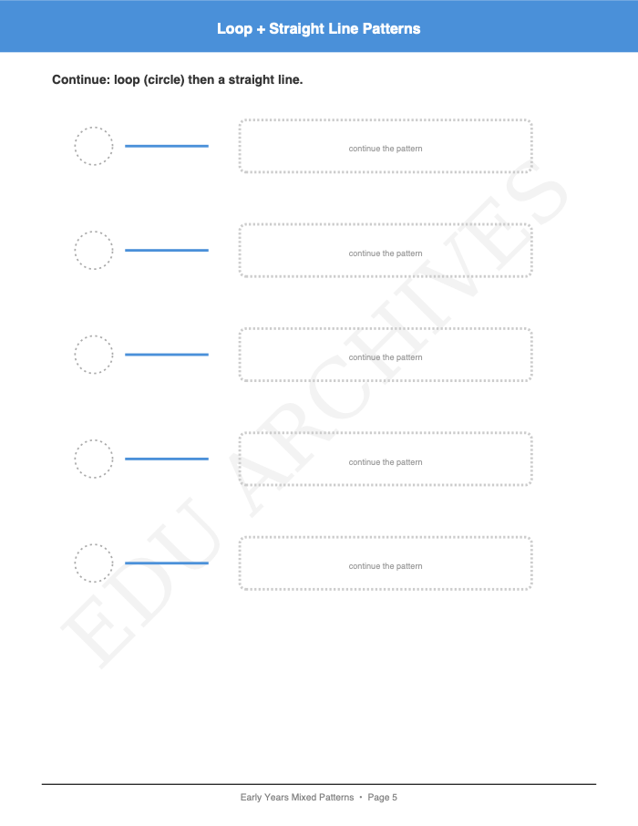 Mixed Patterns: Mixed Patterns: Page 5: Loop + Straight Line Patterns