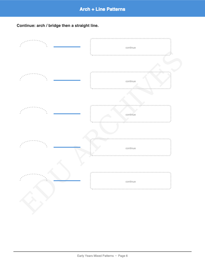 Mixed Patterns: Mixed Patterns: Page 6: Arch + Line Patterns