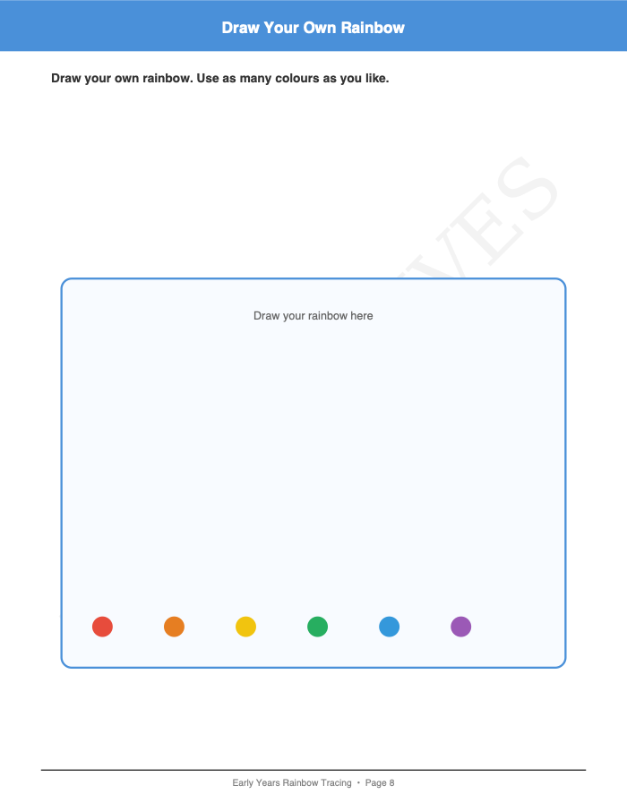 Rainbow Tracing: Rainbow Tracing: Page 8: Draw Your Own Rainbow