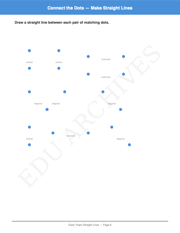 Straight Lines: Straight Lines: Page 6: Connect the Dots — Make Straight Lines