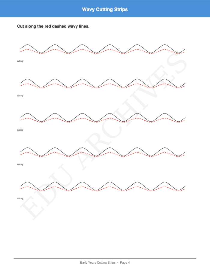 Cutting Strips: Cutting Strips: Page 4: Wavy Cutting Strips