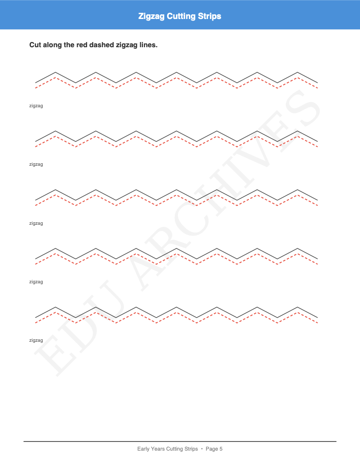 Cutting Strips: Cutting Strips: Page 5: Zigzag Cutting Strips