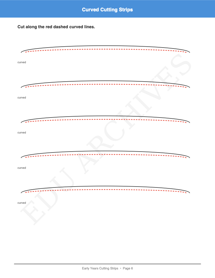 Cutting Strips: Cutting Strips: Page 6: Curved Cutting Strips