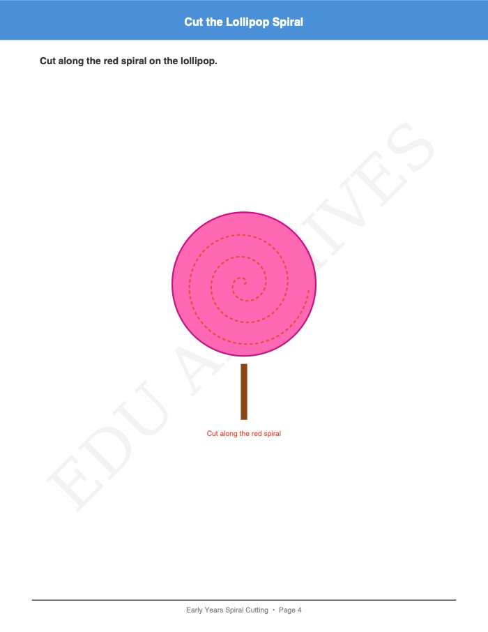 Spiral Cutting: Spiral Cutting: Page 4: Cut the Lollipop Spiral