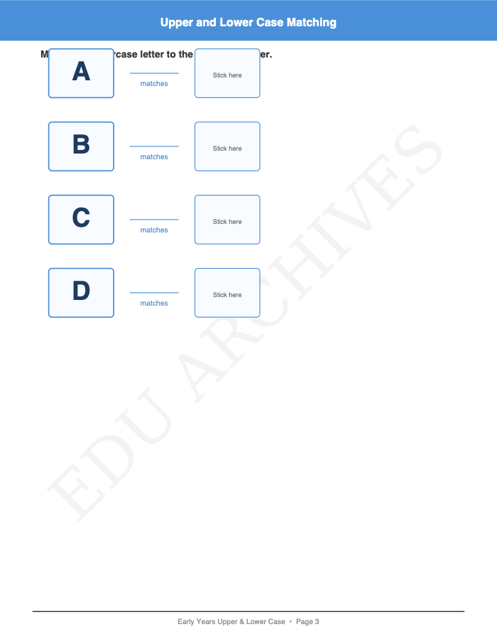 Upper and Lower Case Matching: Upper and Lower Case Matching: Page 3: Upper and Lower Case Matching
